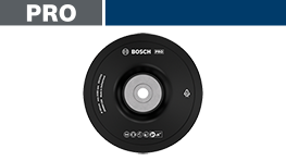 黒いボッシュプロフェッショナルのディスクが白い背景に置かれている。