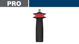 黒いグリップと赤い部分のあるボッシュのプロフェッショナル工具のハンドル。