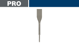 ボッシュプロフェッショナルの金属製チゼルが白い背景に置かれています。