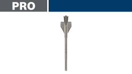 銀色のボッシュプロフェッショナル工具が白い背景に立っている。