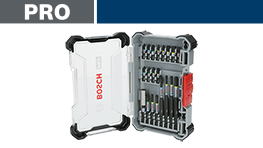 ボッシュのプロ用ドライバービットセットが開いているケースの中にある。