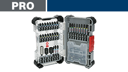 ボッシュプロフェッショナルのビットセットがケースに収まっている。